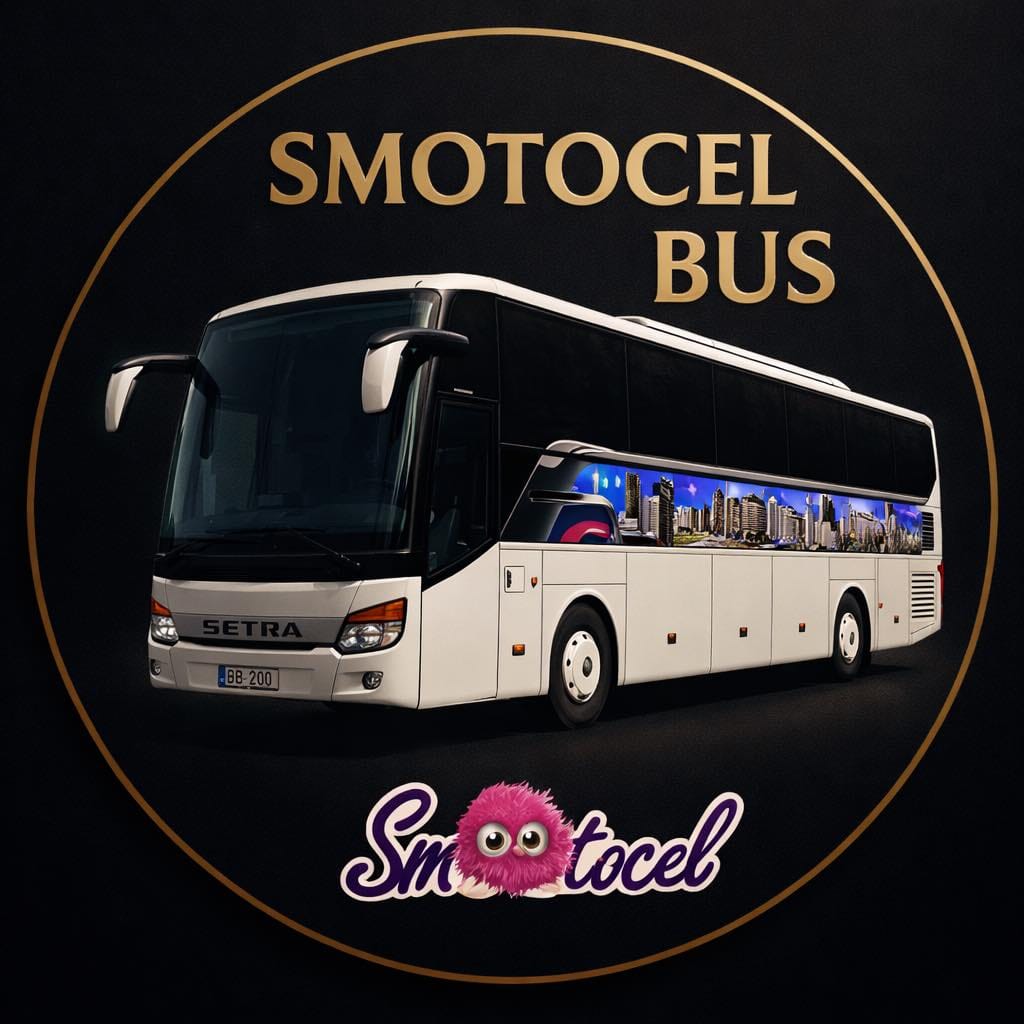 Smotocel Bus, autocar pregătit de plecare